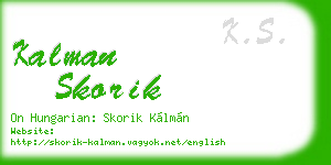 kalman skorik business card